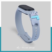 Silicone Watch Strap Xiaomi Band  Grey bear  for mi band 4 NFC - £6.36 GBP