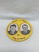 Ronald Reagan And O&#39;Neal Play In Peoria Pinback 2&quot; - £33.63 GBP