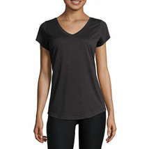 Xersion Women&#39;s Short Sleeve Performance Tee Shirt SMALL Black Slim Fit NEW - £8.44 GBP