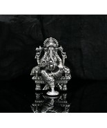 925 sterling silver Lord Ganesha statue, figurine, puja article home tem... - £163.53 GBP