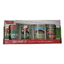 National Lampoons Christmas Vacation Pint Glasses Set of 4 Griswald (16 ... - $24.74