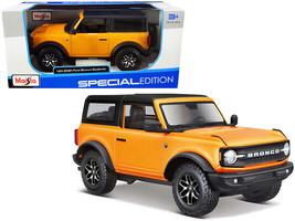 2021 Ford Bronco Badlands Orange Metallic w Black Top Special Edition 1/24 Dieca - £27.29 GBP