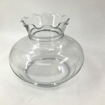 Antique Clear Glass Shade Fluted for Kerosene Oil Lamp Large - $49.09