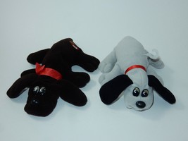 Tonka 1980's Pound Puppies 9" Brown & 7" Grey Plush Stuffed Animals - $20.79