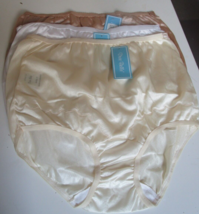 3 Dixie Belle by Velrose Full cut Briefs Style 719 Size 8 Beige Nude White - £19.43 GBP