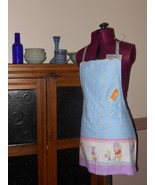 Child Lined Cotton Apron w/Pockets - Winnie the Pooh (Pink/Blue) - Child Large - £10.34 GBP