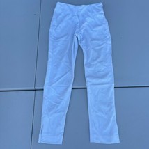 Leggiardo Hose Chino Damen 8 Weiß Baumwolle Stretch Gerades Bein Made IN... - $29.69