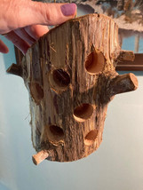 VP All Cedar Wood Bird Feeder Fat Log + 15 Holes # B-12 Usa Seller - $15.69