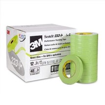 3M Scotch Performance Masking Tape 233+ Green 18 mm x 55 mm 48 Rolls 26334 - $99.00