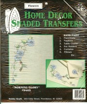 MORNING GLORY Home Decor Shaded Transfers Floral Hobby Kraft Kit #9465 New - £3.51 GBP