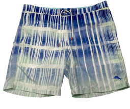 Tommy Bahama Trunks Men&#39;s 40 waist Swim Shorts Blue Lined Drawstring Men Swim - £14.59 GBP