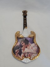 Elvis Presley 1973 Aloha From Hawaii Guitar Shaped Plate Bradford Exchange - £14.80 GBP