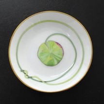 Hermes Nile mini Plate 10 cm porcelain small sauce dish green lotus Nil - $380.98