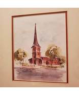 Framed Original Watercolor Painting, signed, St Anne&#39;s Church Annapolis ... - £35.88 GBP