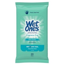 Wet Ones Sensitive Skin Hand Wipes Fragrance Free - 20 ct. Extra Gentle (10Pack) - £14.75 GBP
