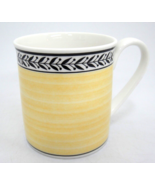 Villeroy Boch Audun Fleur Mug 3-3/8&quot; Yellow with Black Trim - $9.89