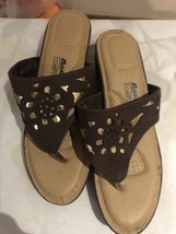 Bata Comfit Brown Leather Sandals Size Uk 7 Eu 40 - £14.18 GBP