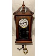 Beautiful Vintage Alaron 31 Day Pendulum Clock With Key C-246 Korea - $169.28
