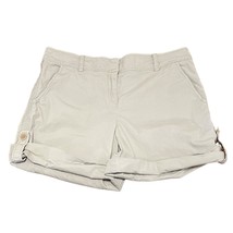 Kenneth Cole Size 8 Womens Chino Shorts Beige Rolled Cuff Short Short 6&quot;... - $12.60