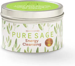 Long Lasting Pure White Sage Candle - 6 Oz - 35 Hour Burn Time | Organic, All Na - £17.94 GBP