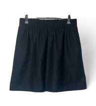 J Crew Women 2 Charcoal Gray Lined Pockets Wool Stretch Waist City Mini Skirt - £16.23 GBP