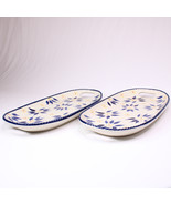 Temptations Set Of 2 Sandwich Trays Old World Handpainted Colorful Rare NEW - $21.55