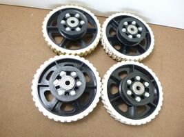 6" Plastic Robot Drive Wheel Assembly w/ Belt Pulley, 3/8" ID Bearing - ... - $61.06