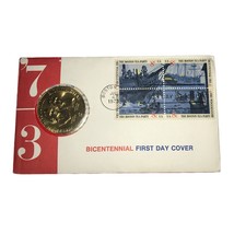 1973 Bicentennial First Day Cover Stamp and Medal - £23.37 GBP