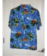 Presence 100% Rayon Mens XL Hawaiian Island Short Sleeve Shirt Aloha Floral - $17.49 CAD