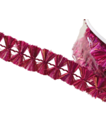 French Ribbon Trim Magenta Pink Fringe Bows 27 yds x .75&quot; Wide or 25 M x... - £26.47 GBP