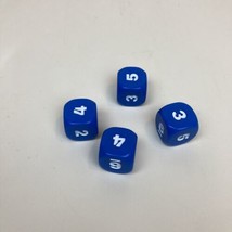 4 Blue Pilot Dice Sky Team Board Game Replacement Piece Part - £7.06 GBP