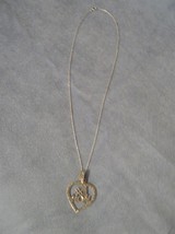 Mother&#39;s Day Necklace #1 MOM 18&quot; Chain Crystals Heart Shaped Pendant - $94.04 MXN