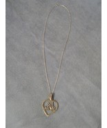 Mother&#39;s Day Necklace #1 MOM 18&quot; Chain Crystals Heart Shaped Pendant - $6.69 CAD