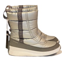 Sorel Out N About Puffy Mid Boots Womens 6 Pure Silver Waterproof Winter... - $108.90