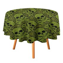 Skull Paisley Pattern Tablecloth Round Kitchen Dining for Table Cover Decor Home - £12.78 GBP+