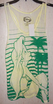 Nwt Womens Disney Little Mermaid Yellow &amp; Green Stripe Knit Tank Top Size S - £17.15 GBP