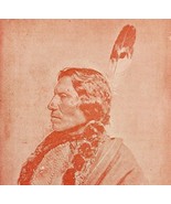 1891 White Thunder Cheyenne Red Plate Print Victorian Indian Wars Histor... - $570.99 MXN