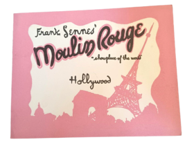 1960 Souvenir Photo Folder Frank Senne&#39;s Moulin Rouge  Hollywood Callifornia - £15.49 GBP