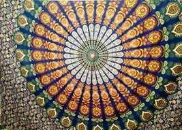 Indian Mandala Tapestry, Bohemian Wall Hanging, Hippie Dorm Room Decor, Boho Bed - £17.46 GBP