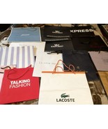 Lot of 15 Designer  & Department Store, Large & medium Heavy Paper Shopping Bags - $9.90