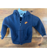 Nike Hoodie Size 2T  Toddler Blue Navy Full Zip Up Long Sleeve Solid Log... - $185.72 MXN