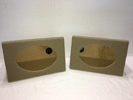 Amazing Angled Style 6&quot;x9&quot;Car Audio Speaker Box Enclosures PAIR-BEIGE-W Spk Clip - $128.58