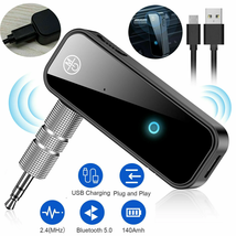 Bluetooth 5.0 2in1 Transmitter Receiver Car Wireless Audio Adapter USB 3.5mm Aux - £15.93 GBP