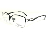 Katelyn Laurene Eyeglasses Frames KL6784 BLACK Silver Square Cat Eye 51-... - $46.53