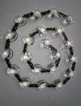6FT Bronze Vintage Clear Crystal Chain Prism Garland Strand Lamp Chandelier Part - £10.48 GBP