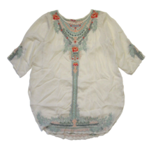 NWT Johnny Was Olive Blossom Tunic in Shell Heavily Embroidered Top XXL ... - £116.53 GBP