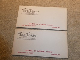 Lot of 2 Vintage 1950s Ink Blotters The Tokio Marine &amp; Fire Insurance Co - £21.12 GBP
