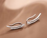 Rved bar stud earrings for women smooth small geometric zircon earrings minimalist thumb155 crop