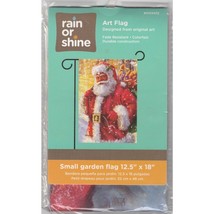 Rain or Shine Santa Claus Snow Garden Porch Flag 12 x 18 Christmas Holiday - $8.00