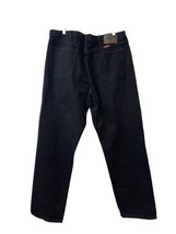 Wrangler Relaxed Fit Mens Black Jeans 36 X32 High Rise Straight Leg Dark Wash - £12.44 GBP